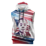 James Baldwin Sleeveless Hoodie Artistic Portrait Quote on Love and Awareness Civil Rights Tribute - African Pride
