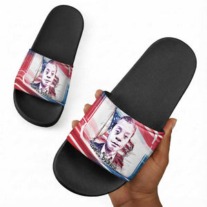 James Baldwin Slide Sandals Artistic Portrait Quote on Love and Awareness Civil Rights Tribute - African Pride
