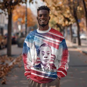 James Baldwin Sweatshirt Artistic Portrait Quote on Love and Awareness Civil Rights Tribute - African Pride