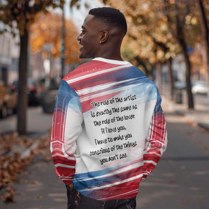 James Baldwin Sweatshirt Artistic Portrait Quote on Love and Awareness Civil Rights Tribute - African Pride