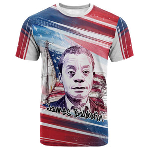 James Baldwin T shirt Artistic Portrait Quote on Love and Awareness Civil Rights Tribute TS04
