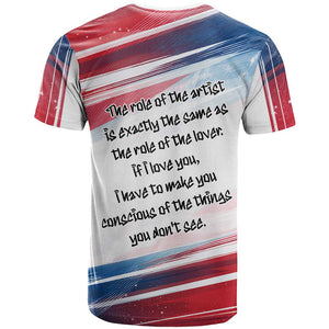 James Baldwin T shirt Artistic Portrait Quote on Love and Awareness Civil Rights Tribute TS04