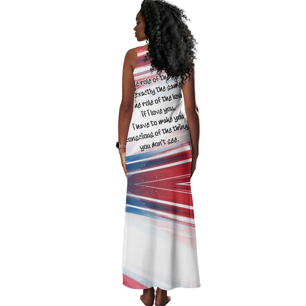 James Baldwin Tank Maxi Dress Artistic Portrait Quote on Love and Awareness Civil Rights Tribute - African Pride