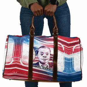 James Baldwin Travel Bag Artistic Portrait Quote on Love and Awareness Civil Rights Tribute - African Pride