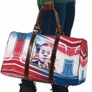 James Baldwin Travel Bag Artistic Portrait Quote on Love and Awareness Civil Rights Tribute - African Pride