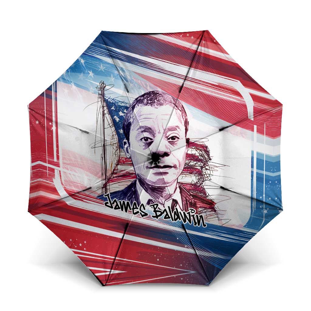 James Baldwin Umbrella Artistic Portrait Quote on Love and Awareness Civil Rights Tribute - African Pride