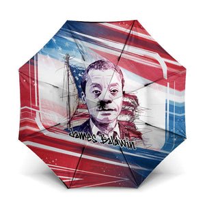 James Baldwin Umbrella Artistic Portrait Quote on Love and Awareness Civil Rights Tribute - African Pride