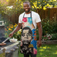 James Baldwin Apron Colorful Graffiti Style Portrait The Fire Next Time Text Bold Civil Rights Tribute - African Pride