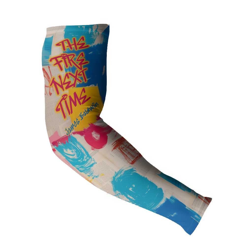 James Baldwin Arm Sleeves Colorful Graffiti Style Portrait The Fire Next Time Text Bold Civil Rights Tribute - African Pride