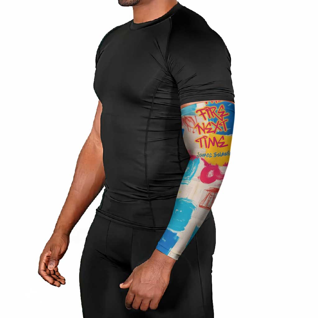 James Baldwin Arm Sleeves Colorful Graffiti Style Portrait The Fire Next Time Text Bold Civil Rights Tribute - African Pride