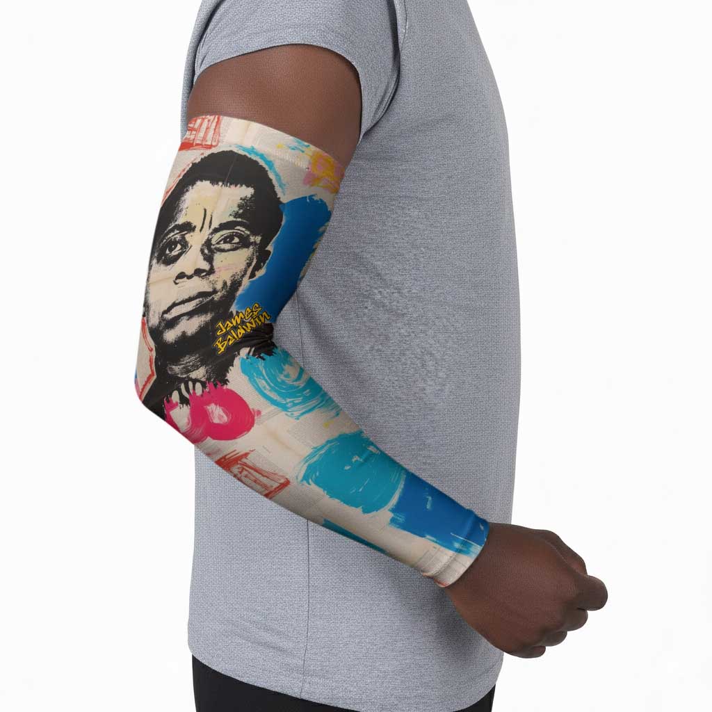 James Baldwin Arm Sleeves Colorful Graffiti Style Portrait The Fire Next Time Text Bold Civil Rights Tribute - African Pride