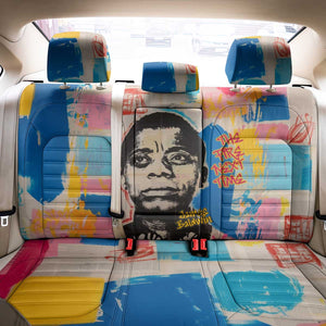 James Baldwin Back Car Seat Cover Colorful Graffiti Style Portrait The Fire Next Time Text Bold Civil Rights Tribute - African Pride