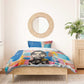 James Baldwin Bedding Set Colorful Graffiti Style Portrait The Fire Next Time Text Bold Civil Rights Tribute - African Pride