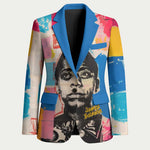 James Baldwin Blazer Colorful Graffiti Style Portrait The Fire Next Time Text Bold Civil Rights Tribute - African Pride