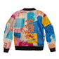 James Baldwin Bomber Jacket Colorful Graffiti Style Portrait The Fire Next Time Text Bold Civil Rights Tribute - African Pride