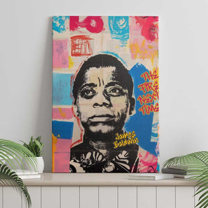 James Baldwin Canvas Wall Art Colorful Graffiti Style Portrait The Fire Next Time Text Bold Civil Rights Tribute - African Pride