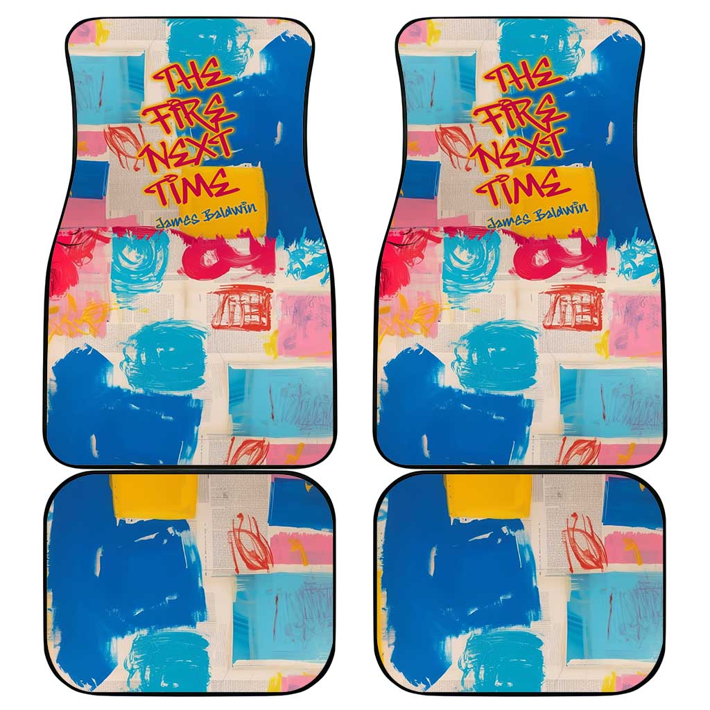 James Baldwin Car Mats Colorful Graffiti Style Portrait The Fire Next Time Text Bold Civil Rights Tribute - African Pride