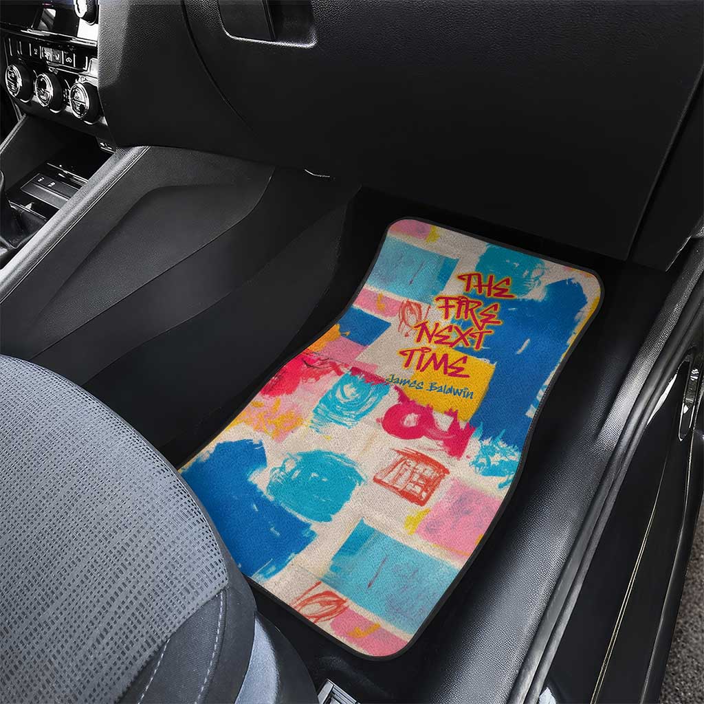 James Baldwin Car Mats Colorful Graffiti Style Portrait The Fire Next Time Text Bold Civil Rights Tribute - African Pride