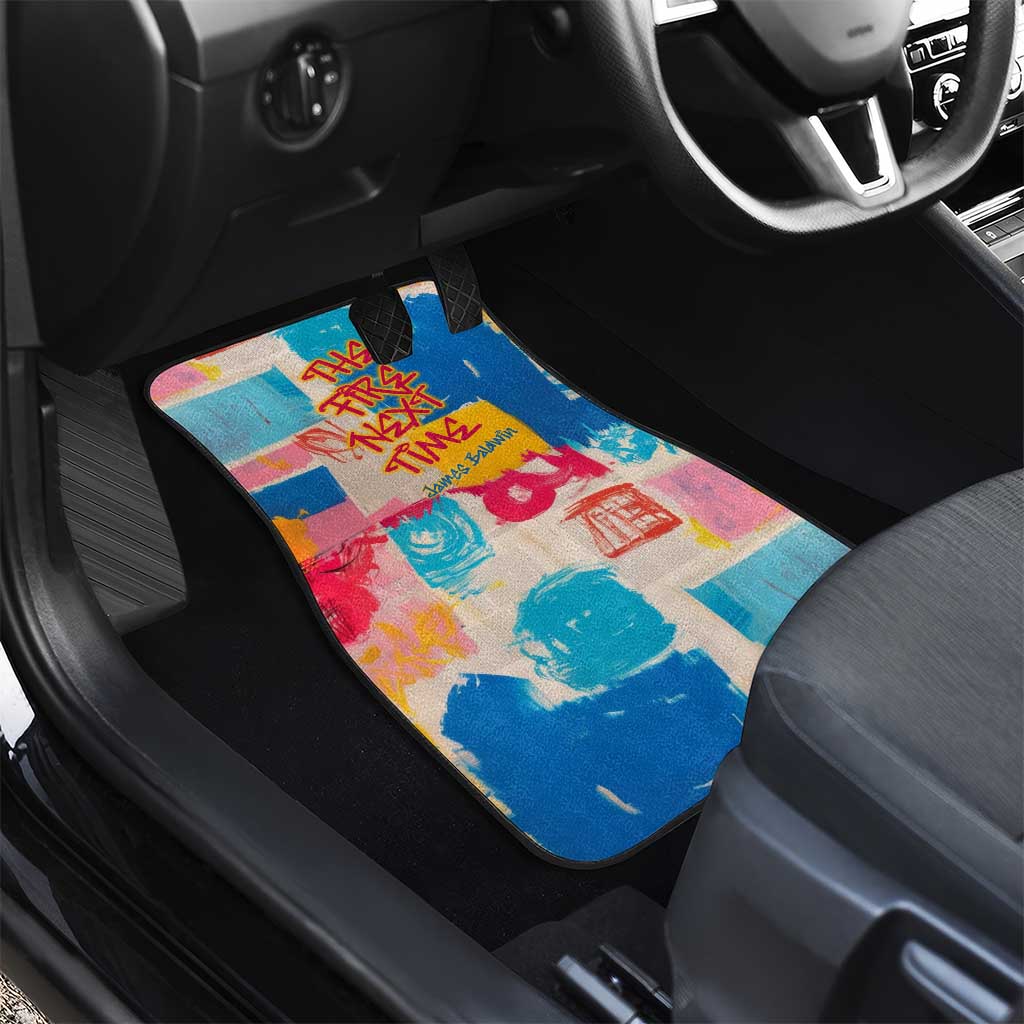James Baldwin Car Mats Colorful Graffiti Style Portrait The Fire Next Time Text Bold Civil Rights Tribute - African Pride