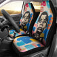 James Baldwin Car Seat Cover Colorful Graffiti Style Portrait The Fire Next Time Text Bold Civil Rights Tribute - African Pride