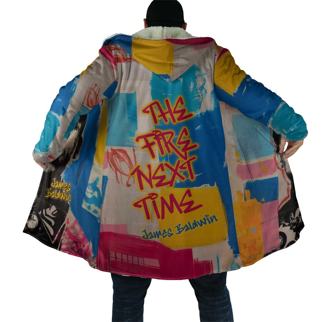 James Baldwin Cloak Colorful Graffiti Style Portrait The Fire Next Time Text Bold Civil Rights Tribute - African Pride