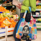 James Baldwin Grocery Bag Colorful Graffiti Style Portrait The Fire Next Time Text Bold Civil Rights Tribute - African Pride