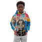 James Baldwin Kid Hoodie Colorful Graffiti Style Portrait The Fire Next Time Text Bold Civil Rights Tribute - African Pride