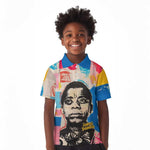 James Baldwin Kid Polo Shirt Colorful Graffiti Style Portrait The Fire Next Time Text Bold Civil Rights Tribute TS04
