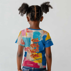 James Baldwin Kid T shirt Colorful Graffiti Style Portrait The Fire Next Time Text Bold Civil Rights Tribute TS04