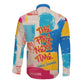 James Baldwin Long Sleeve Button Shirt Colorful Graffiti Style Portrait The Fire Next Time Text Bold Civil Rights Tribute - African Pride