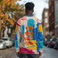 James Baldwin Long Sleeve Shirt Colorful Graffiti Style Portrait The Fire Next Time Text Bold Civil Rights Tribute - African Pride