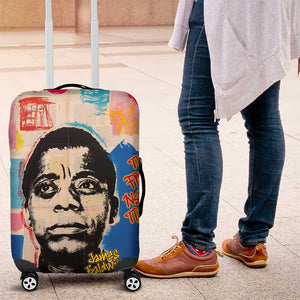 James Baldwin Luggage Cover Colorful Graffiti Style Portrait The Fire Next Time Text Bold Civil Rights Tribute - African Pride