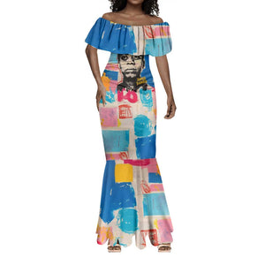 James Baldwin Mermaid Dress Colorful Graffiti Style Portrait The Fire Next Time Text Bold Civil Rights Tribute TS04