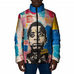 James Baldwin Padded Jacket Colorful Graffiti Style Portrait The Fire Next Time Text Bold Civil Rights Tribute - African Pride