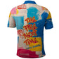 James Baldwin Polo Shirt Colorful Graffiti Style Portrait The Fire Next Time Text Bold Civil Rights Tribute TS04