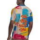 James Baldwin Rugby Jersey Colorful Graffiti Style Portrait The Fire Next Time Text Bold Civil Rights Tribute TS04