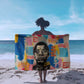 James Baldwin Sarong Colorful Graffiti Style Portrait The Fire Next Time Text Bold Civil Rights Tribute - African Pride