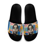 James Baldwin Slide Sandals Colorful Graffiti Style Portrait The Fire Next Time Text Bold Civil Rights Tribute - African Pride