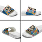 James Baldwin Slide Sandals Colorful Graffiti Style Portrait The Fire Next Time Text Bold Civil Rights Tribute - African Pride