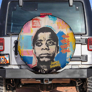 James Baldwin Spare Tire Cover Colorful Graffiti Style Portrait The Fire Next Time Text Bold Civil Rights Tribute - African Pride