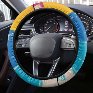 James Baldwin Steering Wheel Cover Colorful Graffiti Style Portrait The Fire Next Time Text Bold Civil Rights Tribute - African Pride