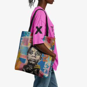 James Baldwin Tote Bag Colorful Graffiti Style Portrait The Fire Next Time Text Bold Civil Rights Tribute - African Pride