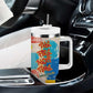 James Baldwin Tumbler With Handle Colorful Graffiti Style Portrait The Fire Next Time Text Bold Civil Rights Tribute - African Pride