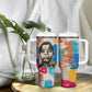 James Baldwin Tumbler With Handle Colorful Graffiti Style Portrait The Fire Next Time Text Bold Civil Rights Tribute - African Pride