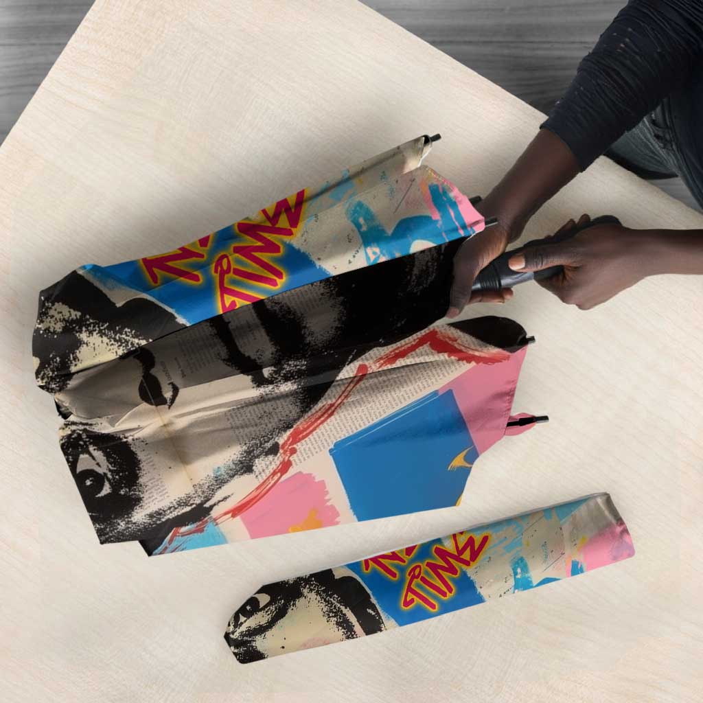 James Baldwin Umbrella Colorful Graffiti Style Portrait The Fire Next Time Text Bold Civil Rights Tribute - African Pride