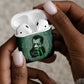 James Baldwin AirPods Case Green Handwritten Script Design Smiling Portrait Civil Rights and Literature - African Pride