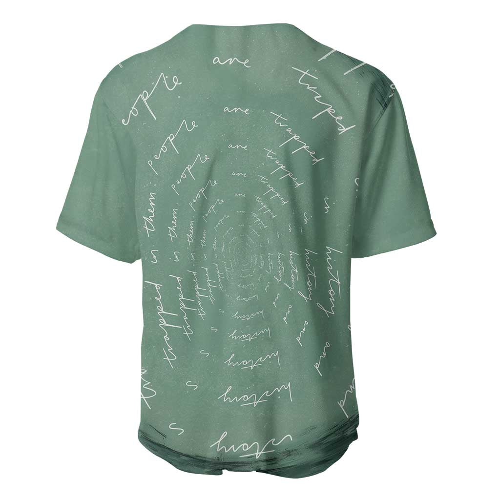 James Baldwin Baseball Jersey Green Handwritten Script Design Smiling Portrait Civil Rights and Literature TS04