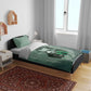 James Baldwin Bedding Set Green Handwritten Script Design Smiling Portrait Civil Rights and Literature - African Pride