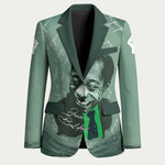 James Baldwin Blazer Green Handwritten Script Design Smiling Portrait Civil Rights and Literature - African Pride