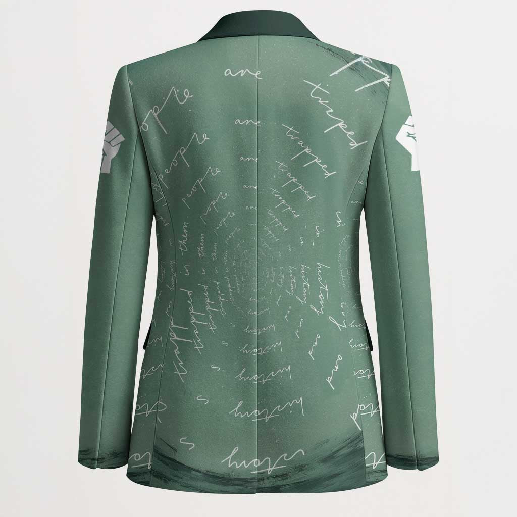 James Baldwin Blazer Green Handwritten Script Design Smiling Portrait Civil Rights and Literature - African Pride